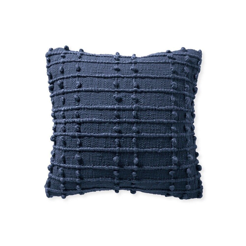 Serena & Lily Cobble Hill Pillow Cover 22" x 22" Indigo NWT